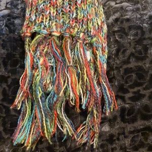 Soft knit rainbow scarf